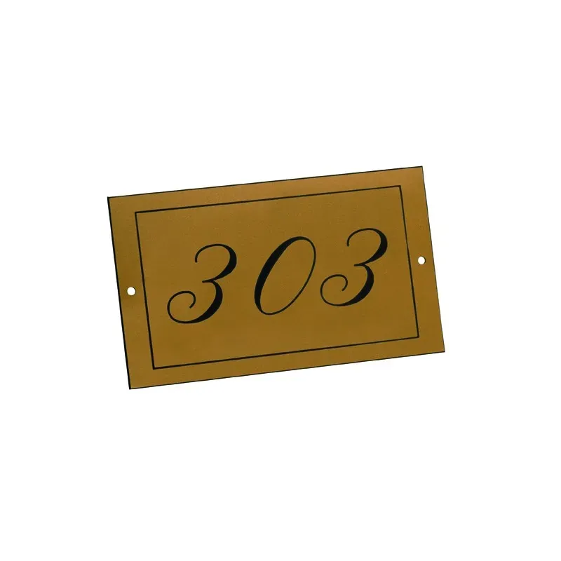 Plaque signalétique pour numéro de chambre