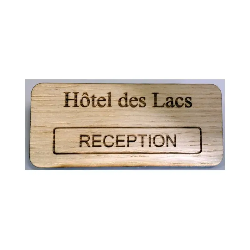 Badge Bois Chêne personnalisé