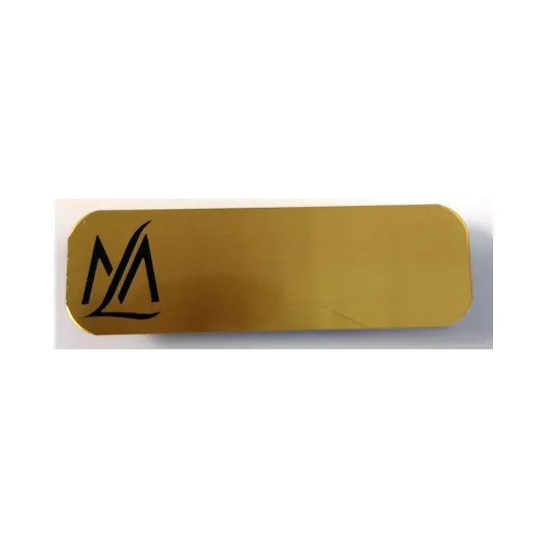 Badge Laiton rectangulaire ou ovale